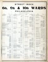 Index - Street, Philadelphia 1908 revised 1915 Wards 6 - 9 - 10